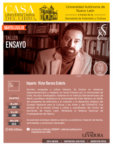 Taller de Ensayo con Víctor Barrera Enderle Editorial Universitaria UANL